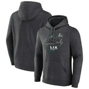 Men's Fanatics Heather Charcoal Philadelphia Eagles Super Bowl LIX Local Fleece Pullover Hoodie